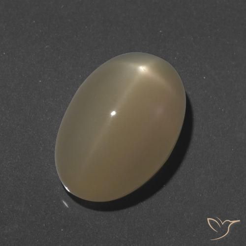 9.46ct 天然 ミディアムダークオレンジ スタームーンストーン, 楕円形, 半透明