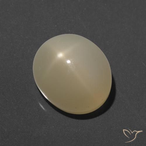 7.49ct 天然 ライトイエロー スタームーンストーン, 楕円形, 半透明