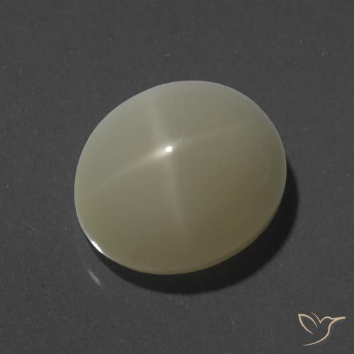 8.98ct 天然 ライトイエロー スタームーンストーン, 楕円形, オペーク