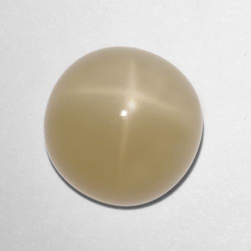5.72カラットの天然非常に薄い茶色スタームーンストーン（9.96 mm・ラウンドカット）