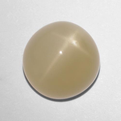 5.72カラットの天然非常に薄い茶色スタームーンストーン（9.96 mm・ラウンドカット）
