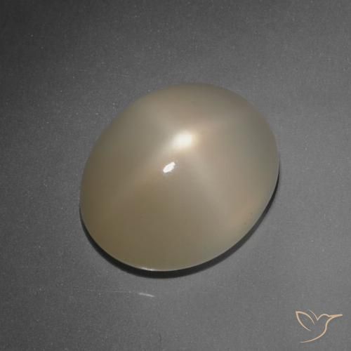 7.89ct 天然 薄いブラウン スタームーンストーン, 楕円形, 半透明