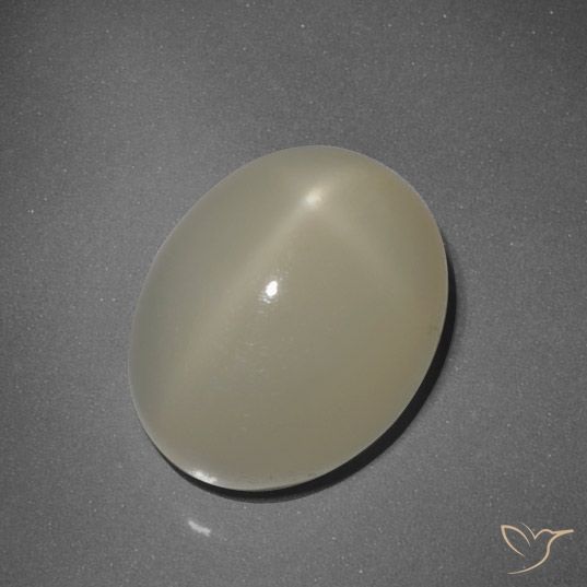 7.55ct 天然 ライトブラウン スタームーンストーン, 楕円形, 半透明