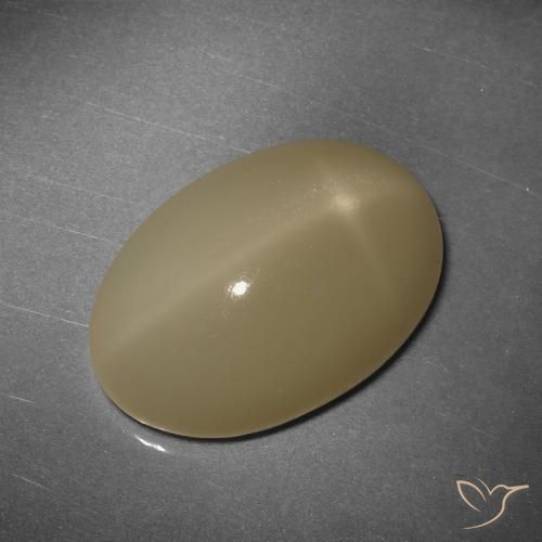 12.43カラットの天然ミディアムダークオレンジスタームーンストーン（18.2×12.4 mm・オーバルカット）