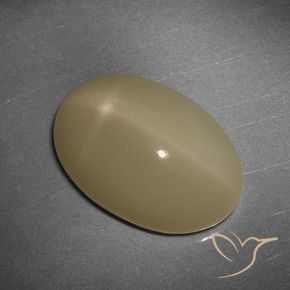 12.43カラットの天然ミディアムダークオレンジスタームーンストーン（18.2×12.4 mm・オーバルカット）