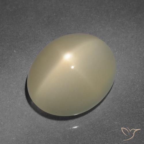 7.89ct 天然 ミディアム薄いブラウン スタームーンストーン, 楕円形, 半透明