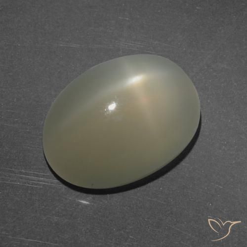 7.16ct 天然 ミディアム薄いブラウン スタームーンストーン, 楕円形, 半透明