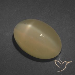 7.25カラットの天然茶色がかったオレンジスタームーンストーン、楕円形、半透明