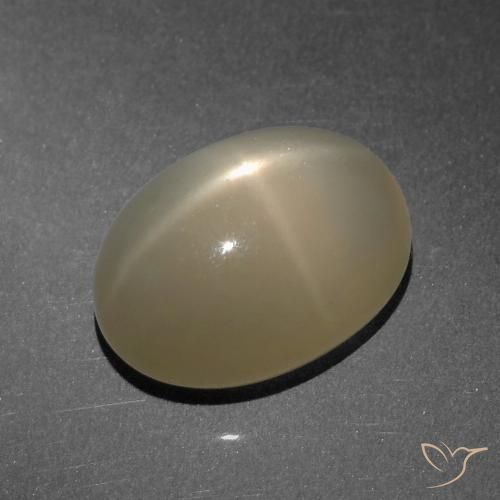 8.25ct 天然 ライトブラウン スタームーンストーン, 楕円形, 半透明