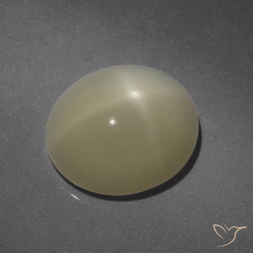 6.51ct 天然 薄いウォームブラウン スタームーンストーン, 楕円形, 半透明
