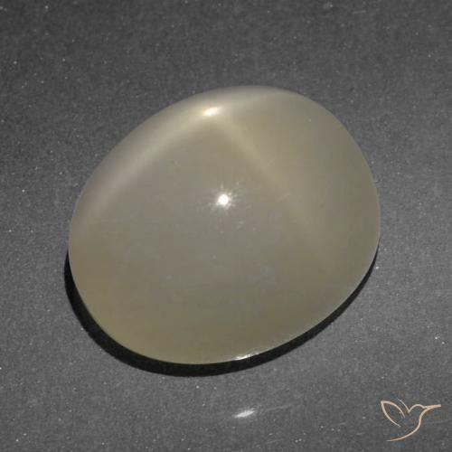 6.84ct 天然 ライトブラウン スタームーンストーン, 楕円形, 半透明