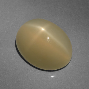 6.64カラットの天然薄いトルティーヤブラウンスタームーンストーン（12.6×9.7 mm・オーバルカット）