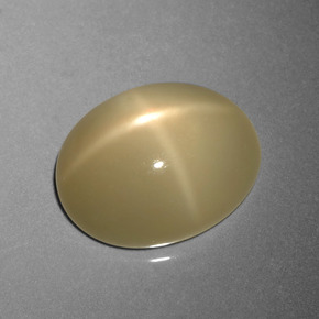 8.95カラットの天然薄いコーヒーブラウンスタームーンストーン、オーバルカット、半透明