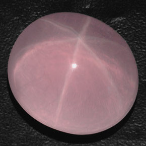 85.90カラットの天然ピンクスターローズクォーツ（26.7×23.8 mm・透明）