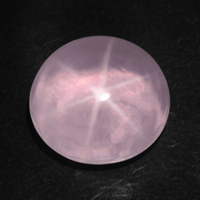 28.96カラットの天然ピンクスターローズクォーツ（18.2×17 mm・オーバルカット）