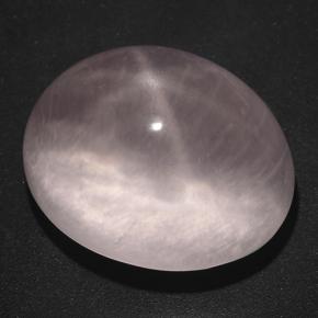 57.39カラットの天然ライトローズピンクスターローズクォーツ、オーバルカット、透明