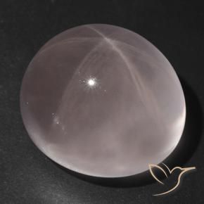 68.71カラットの天然ライトピンクスターローズクォーツ、オーバルカット、透明