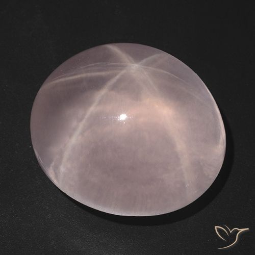 113.52ct 天然 薄いコーラルピンク スターローズクォーツ, 楕円形, 透明
