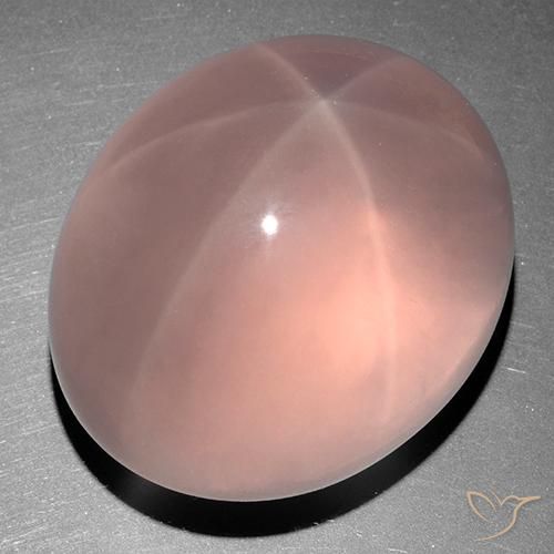 254.67ct 天然 ミディアムピンク スターローズクォーツ, 楕円形, 透明