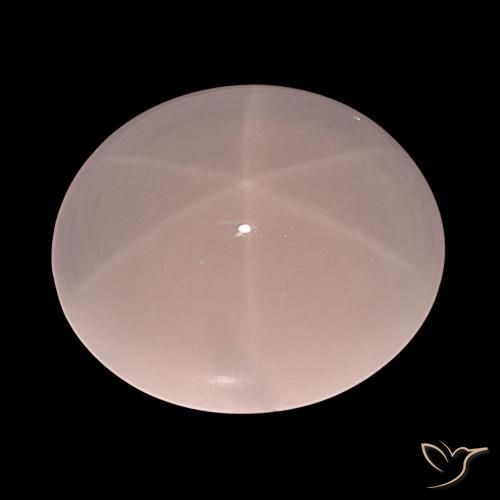 61.91ct 天然 ライトピンク スターローズクォーツ, 楕円形, 半透明
