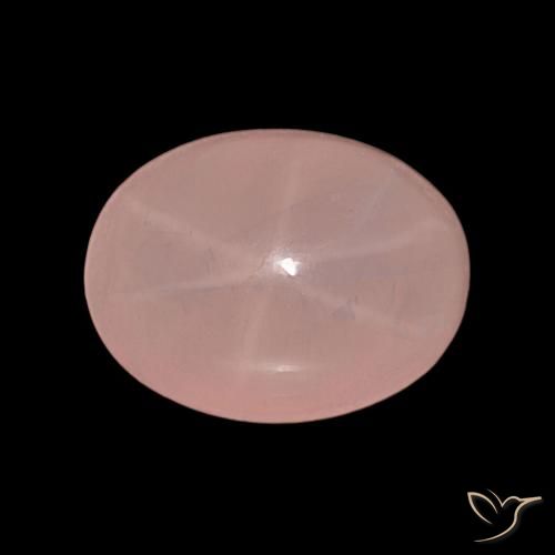 40.20ct 天然 ミディアムピンク スターローズクォーツ, 楕円形, 半透明