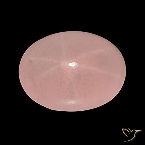 37.50ct 天然 ローズピンク スターローズクォーツ, 楕円形, 半透明