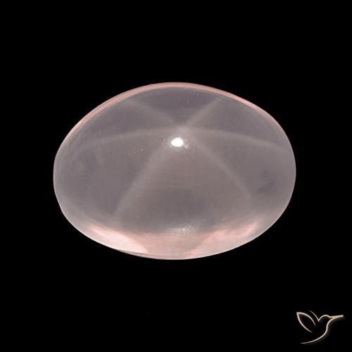 40.32ct 天然 ライトピンク スターローズクォーツ, 楕円形, 半透明