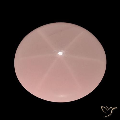 129.84ct 天然 ブルーがかったピンク スターローズクォーツ, 楕円形, 半透明