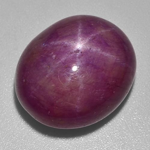24.57カラットの天然ディープレッドスタールビー、オーバルカット、オペーク