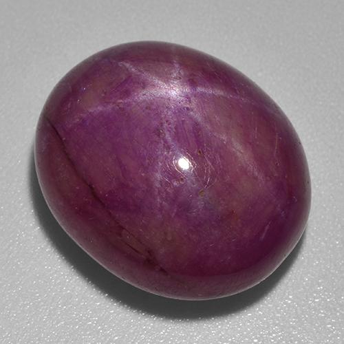 24.57カラットの天然ディープレッドスタールビー、オーバルカット、オペーク