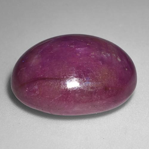 24.57カラットの天然ディープレッドスタールビー、オーバルカット、オペーク