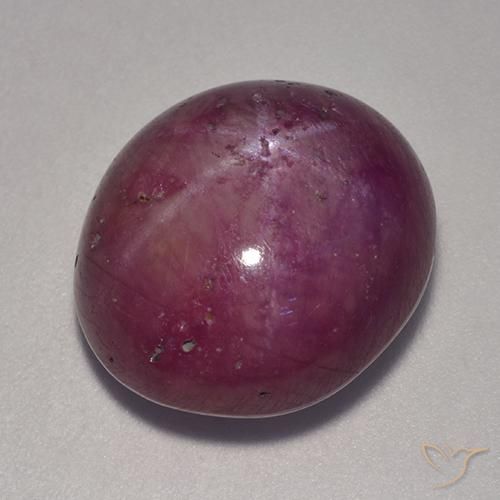 18.41ct 天然 赤みがかったパープル スタールビー, 楕円形, オペーク
