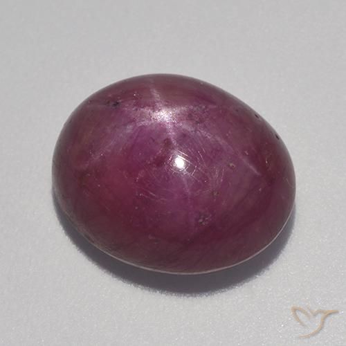 9.58ct 天然 赤みがかったパープル スタールビー, 楕円形, オペーク