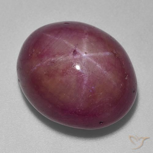 18.74ct 天然 ミディアムダークパープル スタールビー, 楕円形, オペーク