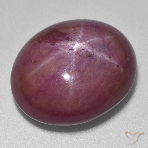 21.03ct 天然 ミディアムパープル スタールビー, 楕円形, オペーク
