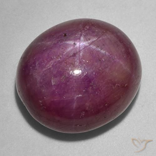 24.49ct 天然 ミディアムダークパープル スタールビー, 楕円形, オペーク