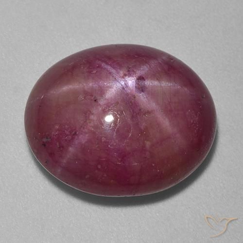 11.99ct 天然 ミディアムパープル スタールビー, 楕円形, オペーク