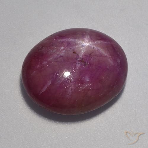 12.90ct 天然 ミディアムダークパープル スタールビー, 楕円形, オペーク