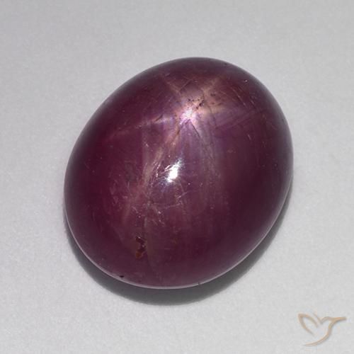 13.18ct 天然 赤みがかったパープル スタールビー, 楕円形, オペーク