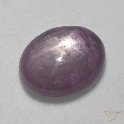 6.59ct 天然 ライトパープル スタールビー, 楕円形, オペーク