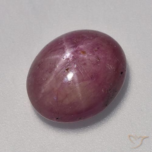 7.06ct 天然 ラズベリーレッド スタールビー, 楕円形, オペーク