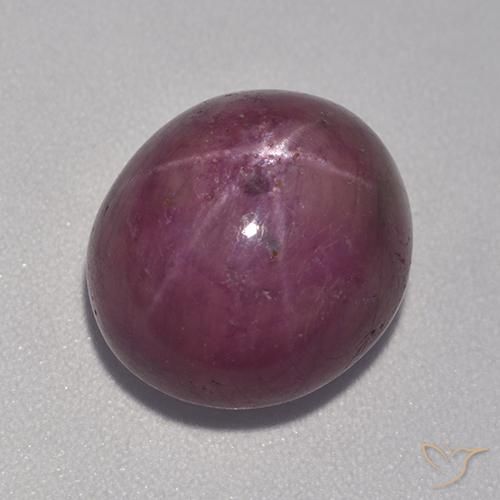 10.98ct 天然 プラムパープル スタールビー, 楕円形, オペーク