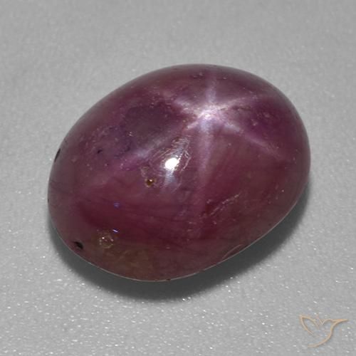 7.59ct 天然 ミディアムダークパープル スタールビー, 楕円形, オペーク