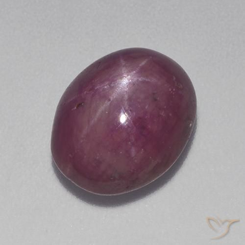 6.10ct 天然 赤みがかったパープル スタールビー, 楕円形, オペーク