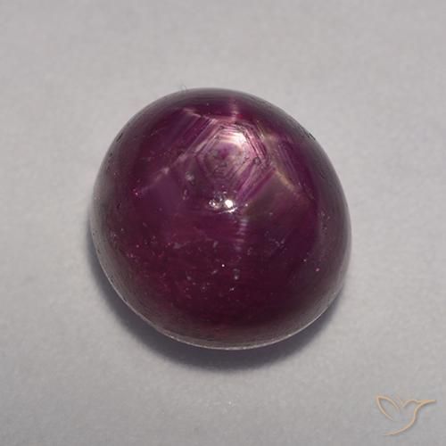 6.74ct 天然 ワインレッド スタールビー, 楕円形, オペーク