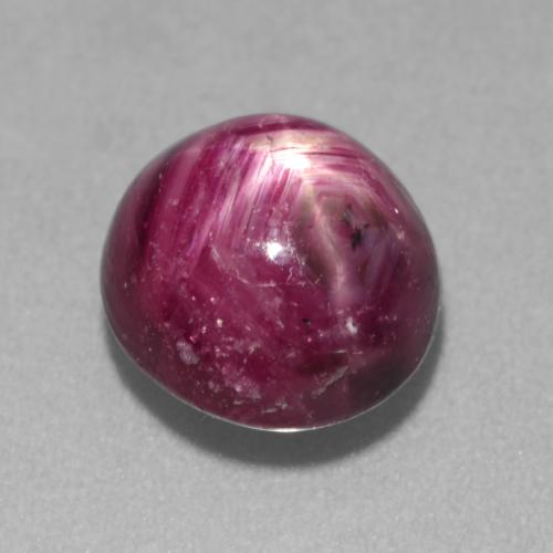 4.11カラットの天然ピンクがかった紫スタールビー（8.6×8.1 mm・オーバルカット）