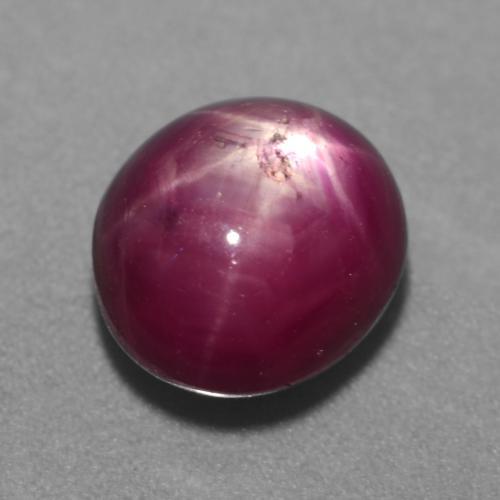5.38カラットの天然ミディアムダークパープルスタールビー（9.4×8.4 mm・オーバルカット）