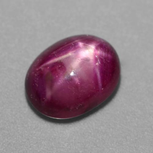 3.81カラットの天然ダークパープルスタールビー（9.8×7.7 mm・オーバルカット）