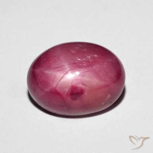 6.14ct 天然 ディープレッド スタールビー, 楕円形, オペーク