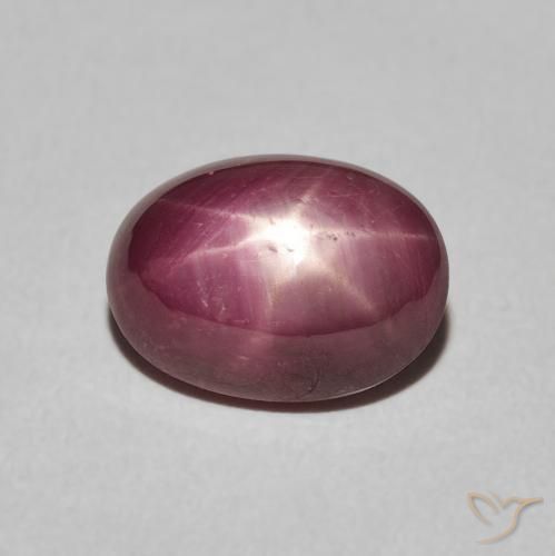 4.45ct 天然 Medium Light-Purple スタールビー, 楕円形, オペーク